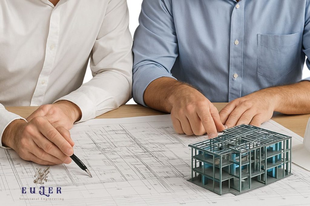 3D BIM model showing collaborative structural and architectural design